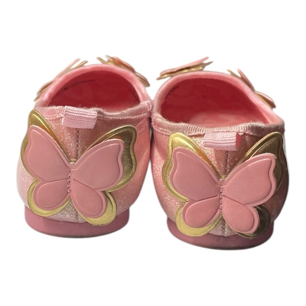 Wicked Pink Glitter Butterfly Flats Girls Size 13 - Picture 6 of 10